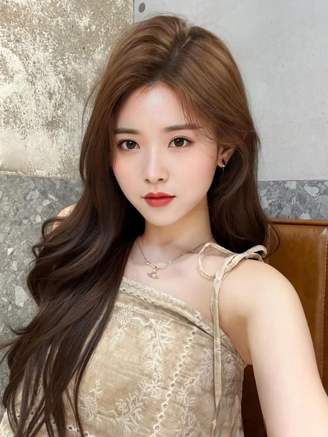 温柔甜美的少女，浅笑嫣然，如梦似幻。