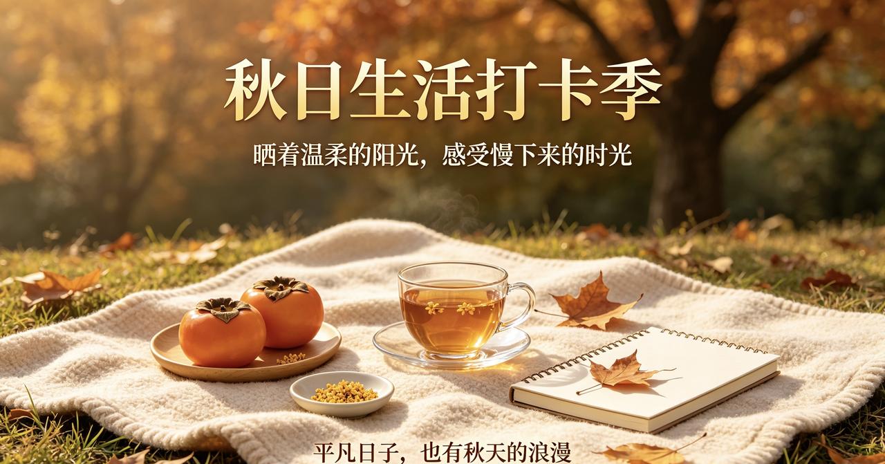 风慢慢褪去暑气，秋天悄然而至。不必奔赴远方，身边就藏着秋日浪漫。清晨出门，迎面吹