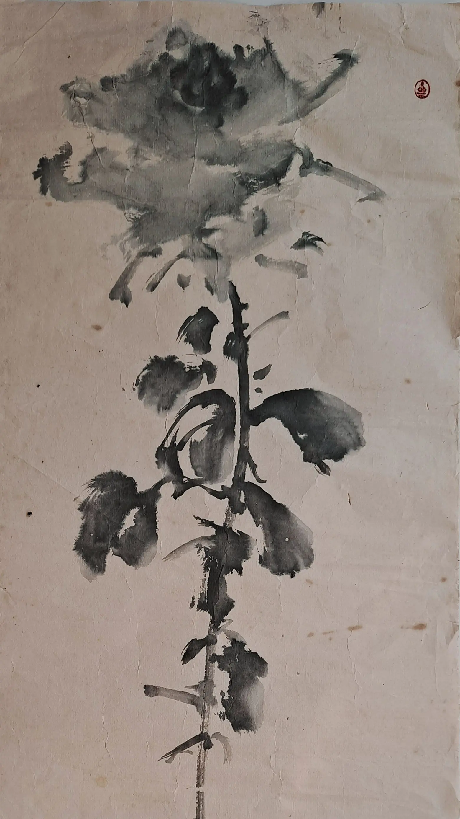 水墨画《独树一帜》 作者：余宗香  原创。意笔袅袅  墨趣亭亭  动静...