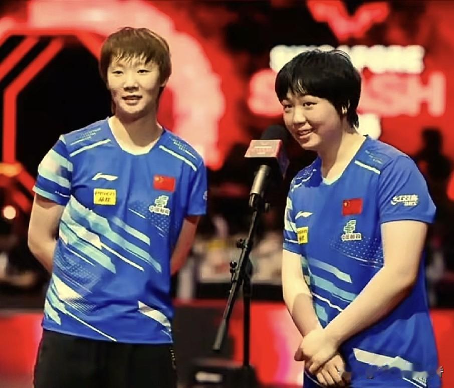 恭喜王曼昱、蒯曼携手登顶WTT中国大满贯女双赛场，成功拿下冠军！国乒双星，实力在
