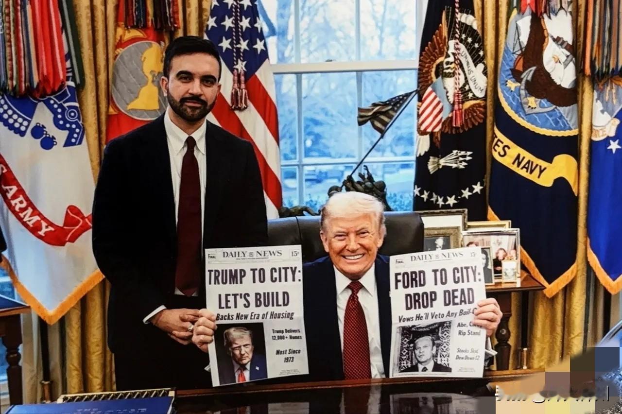 纽约市长曼达尼今天发文说：“今天我和特朗普总统举行了一次富有成效的会谈。我期待在