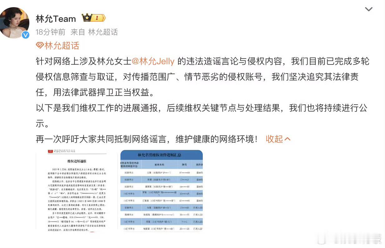 林允起诉造谣者胜诉  网络并不是法外之地，大家不应该在网络上面造谣生事，林允起诉