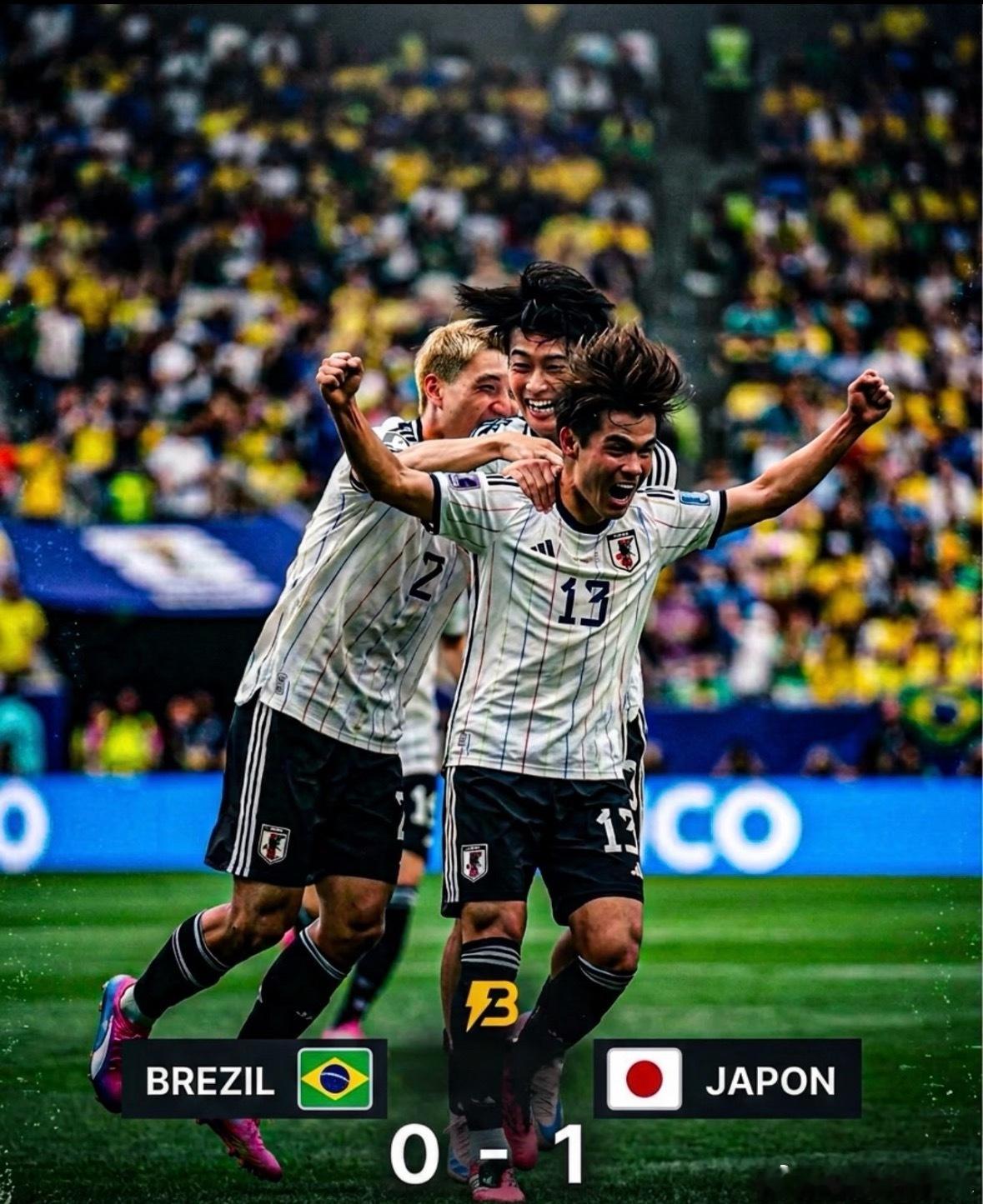 2026美加墨世界杯1/16决赛，上半场战罢巴西0-1暂时落后日本。第29分钟达