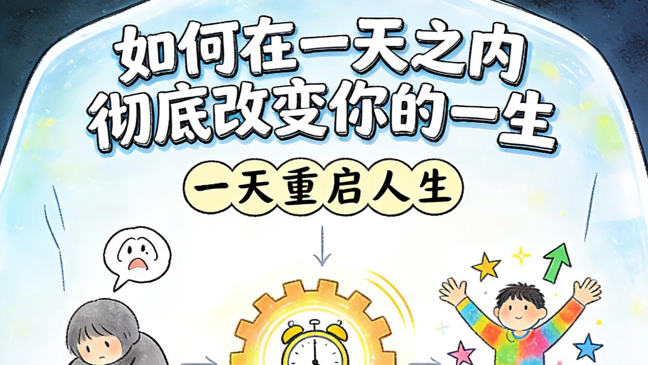 【如何在一天内修复你的人生】
作6件小事，六六顺。
1）一天内，别刷短视频。
2