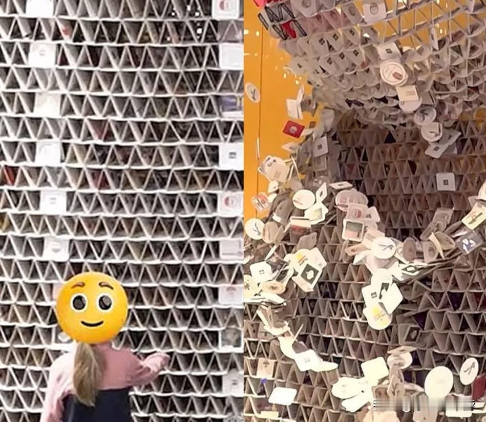 6.3万张啤酒杯垫瞬间变废纸 德国艺术家挑战世界纪录，竟被小女孩“神之一手”全数