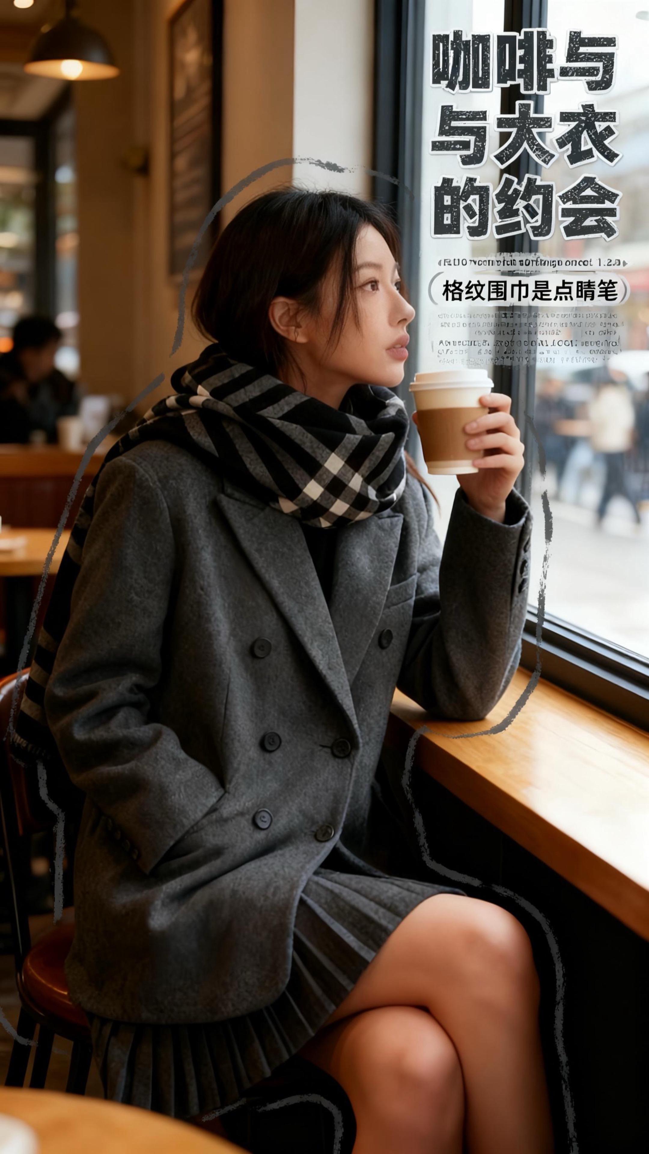 比男朋友靠谱又保暖的格子围巾～秋冬穿搭就靠它来点缀！