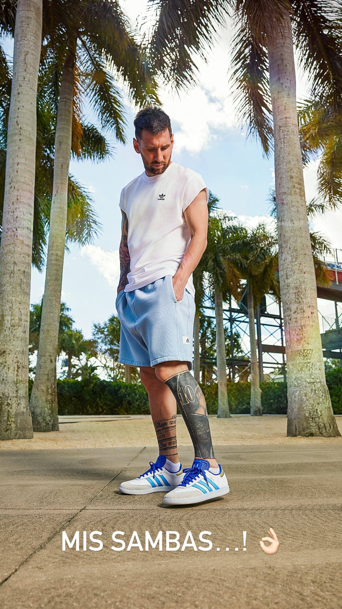 梅西ins晒新鞋：我的桑巴.....！#梅西[超话]# ​​​