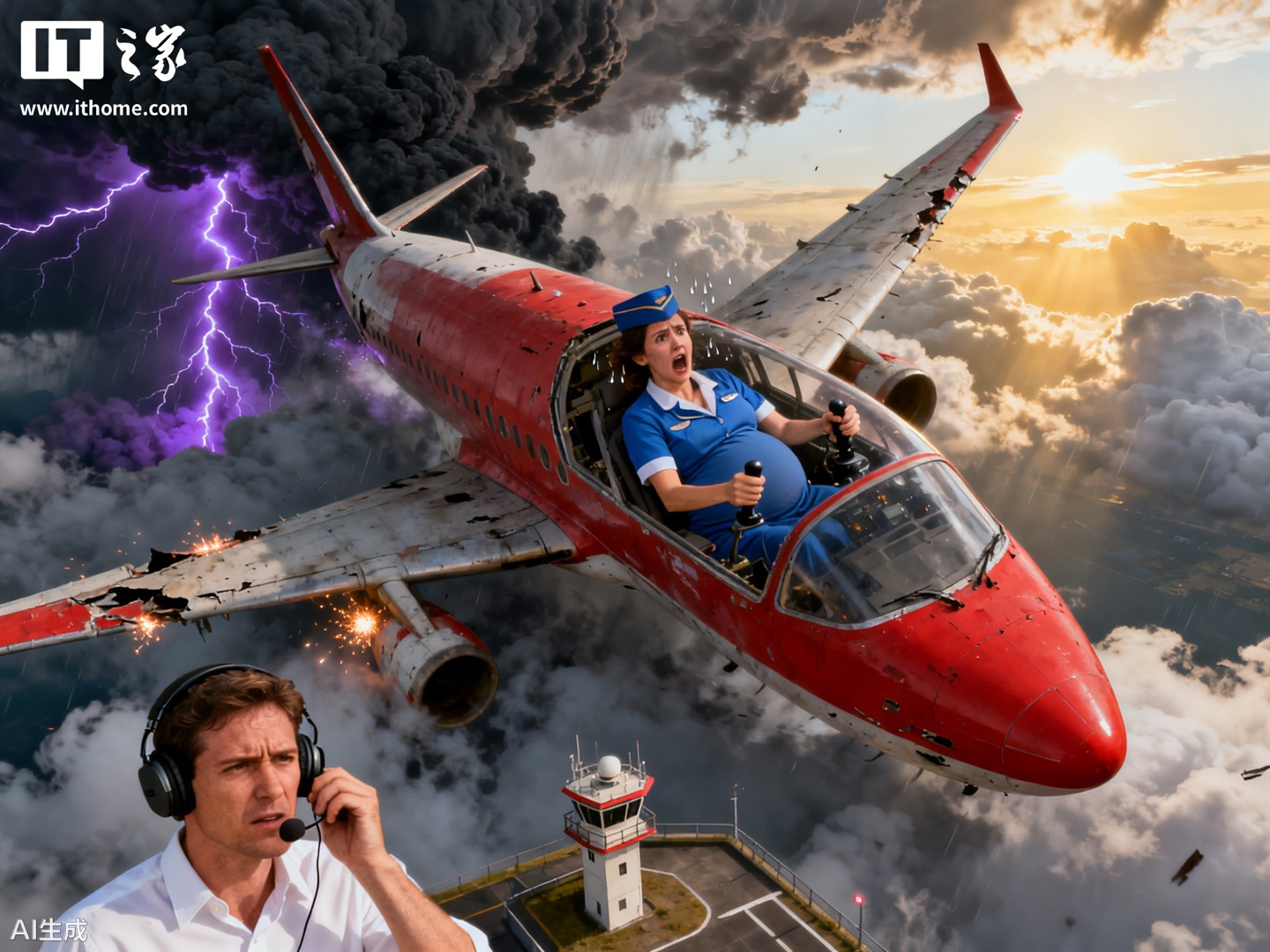 飞行员昏迷、孕妇接管驾驶舱：苹果官宣惊悚新片《The Flick》