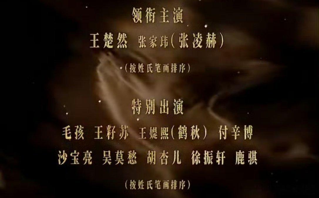 主要让我没想到的是胡杏儿、毛孩 这俩居然是本名吗？张家玮夹在王楚然张凌赫中间
