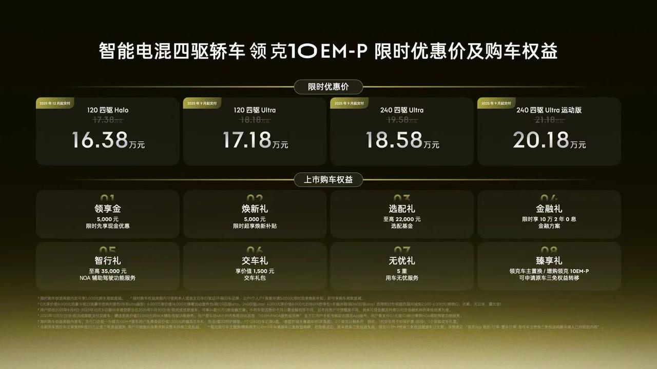 领克10EM-P上市，16.38万起！这价格，中大型新能源轿车市场要抖一抖了！[
