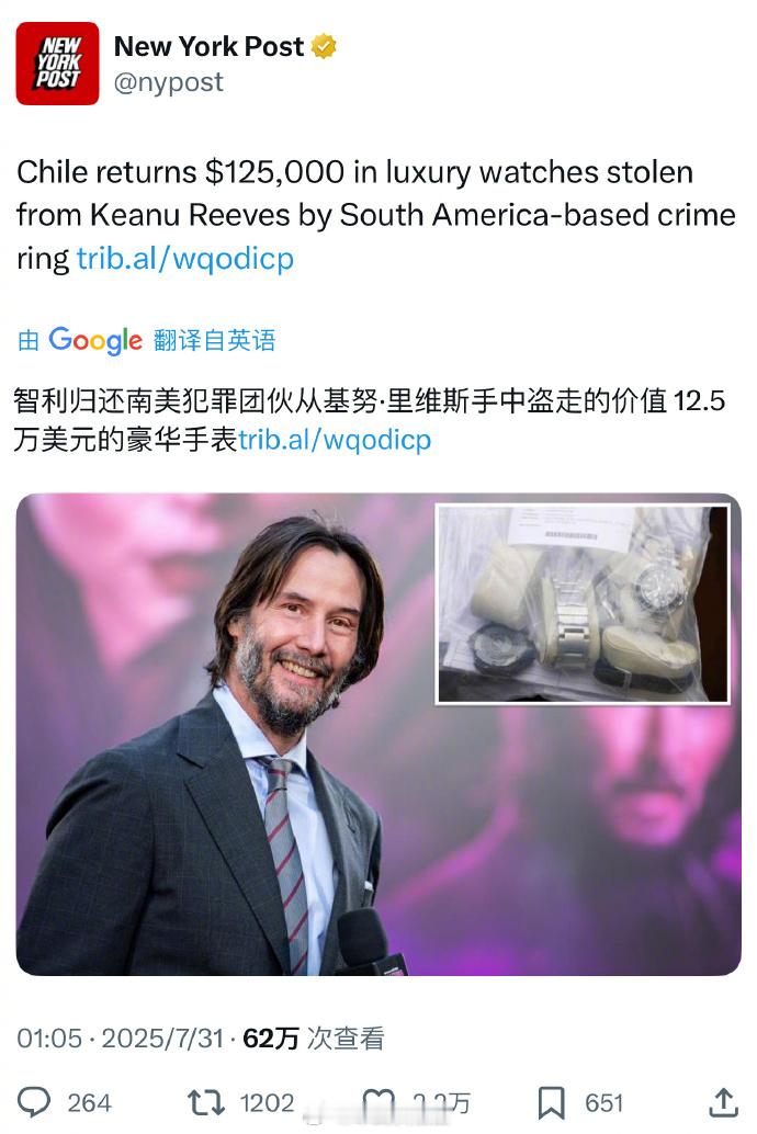 冷知识：基努·李维斯，又名John Wick烽火问鼎计划 ​​​