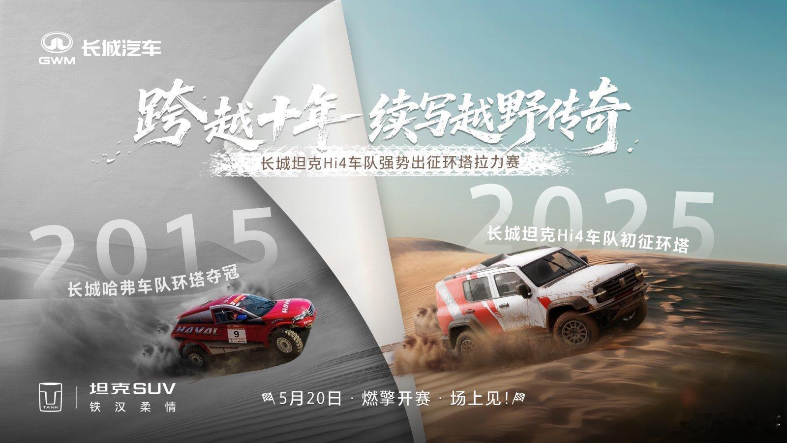 2025环塔拉力赛今天拉开帷幕，时隔10年，长城再次回到环塔赛场，4500公里的