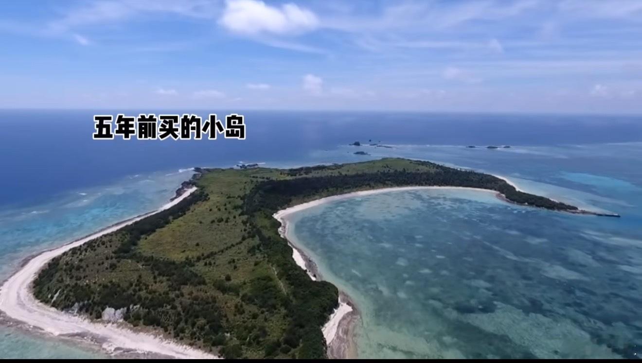 青岛姑娘买下日本70万平方小岛这是姑娘买的小岛全貌，真有钱啊，突然感觉动物森友会