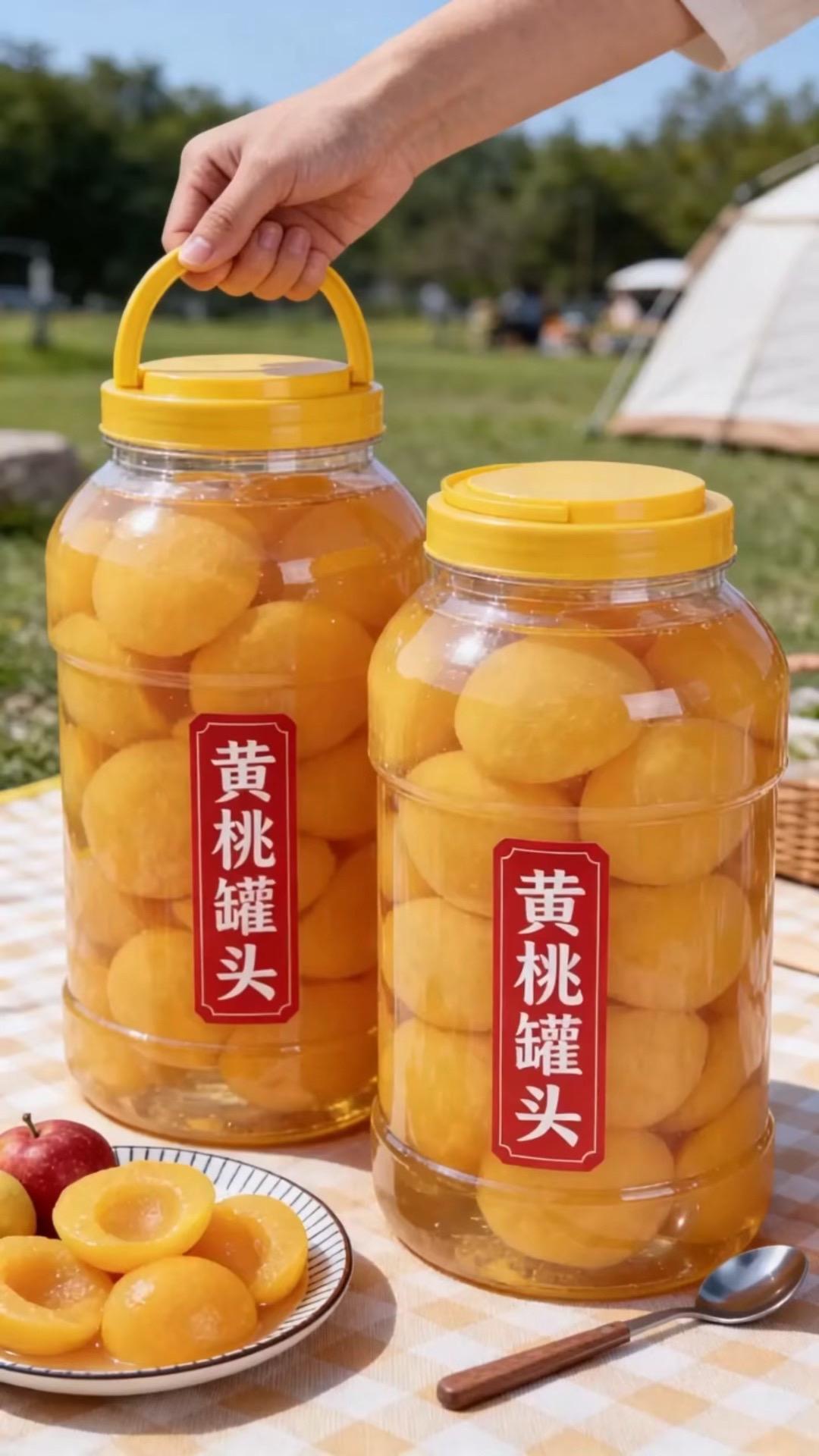 精选优质黄桃，锁鲜罐装，果肉金黄透亮，汤汁清爽甘甜，追剧野餐必备，每一...