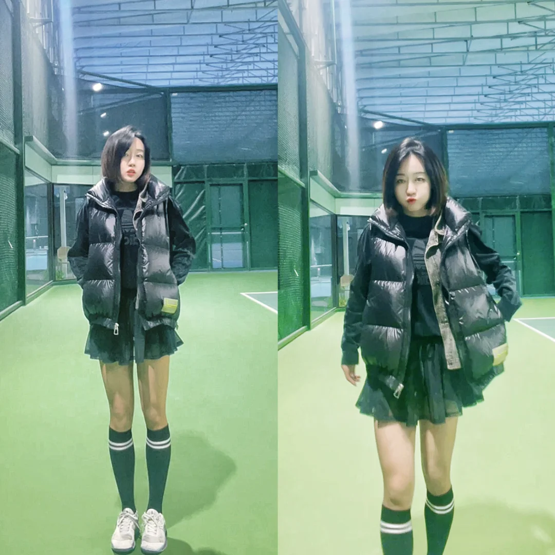右滑解锁冬日网球内搭