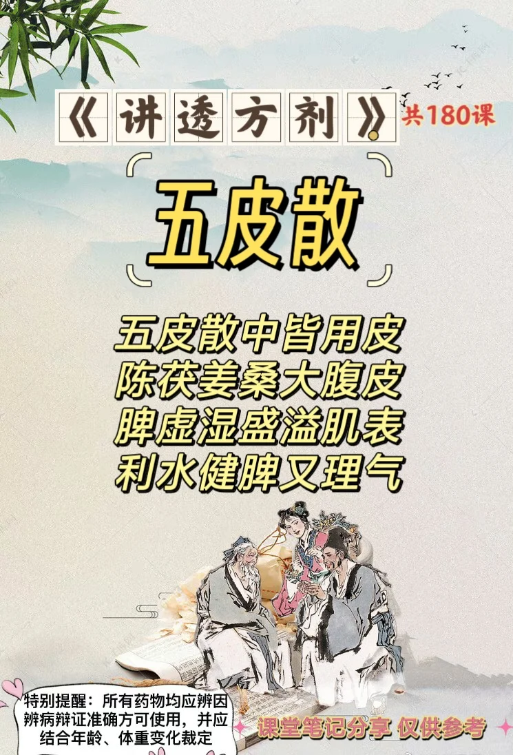 《讲透方剂》第157课：五皮散（利水渗湿剂）