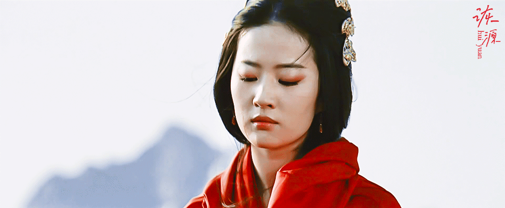 刘亦菲 《铜雀台》灵雎 / 动图EP53 红衣 利落上马 俯身 骑马 双人 跳崖