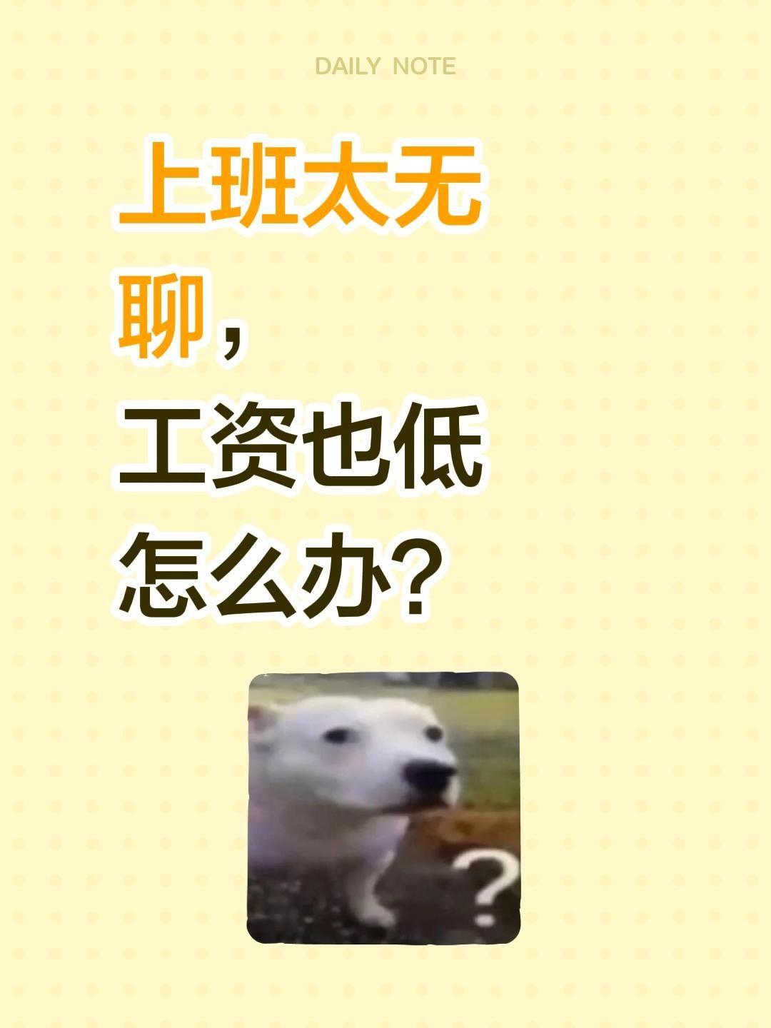 上班太无聊，工资也低怎么办？