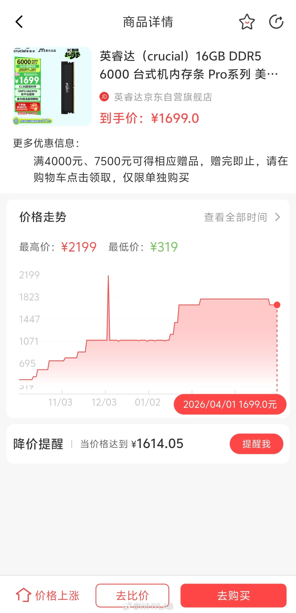 内存条价格大跳水 内存降价原因找到了这算什么跳水，去年上半年单条 DDR5 16