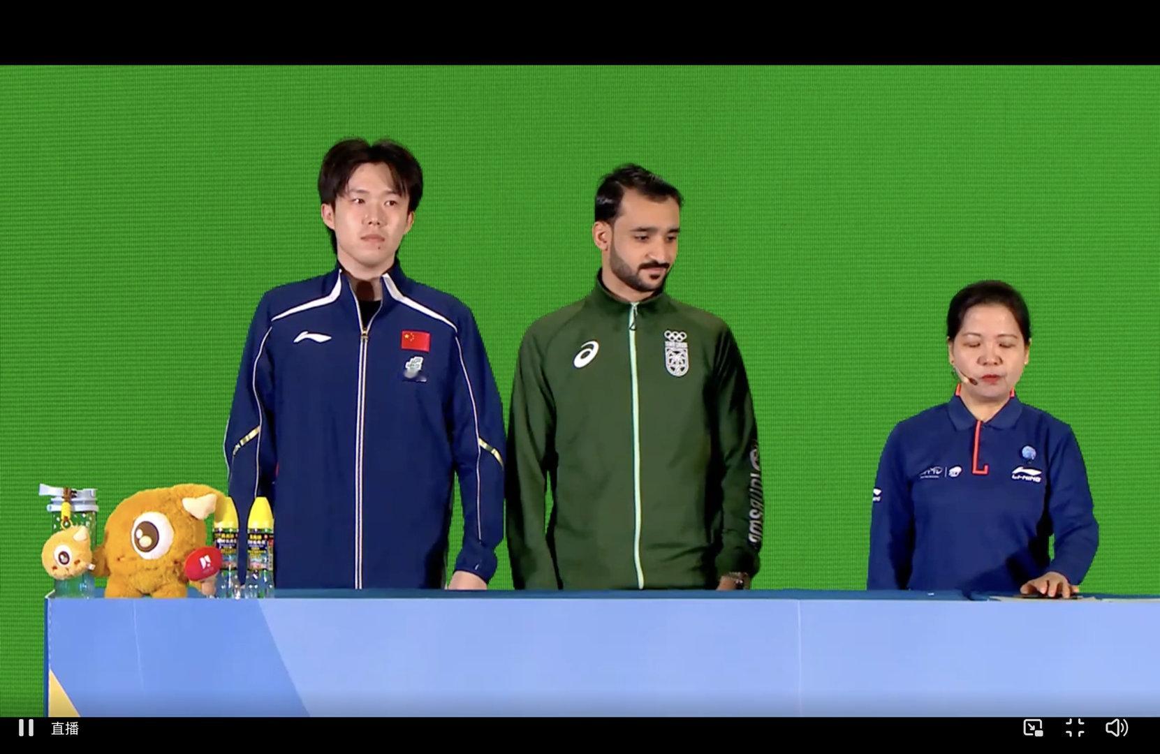 王楚钦亚洲杯男单1号种子 海口亚洲杯抽签仪式，王楚钦作为男单1号种子，进入第一小