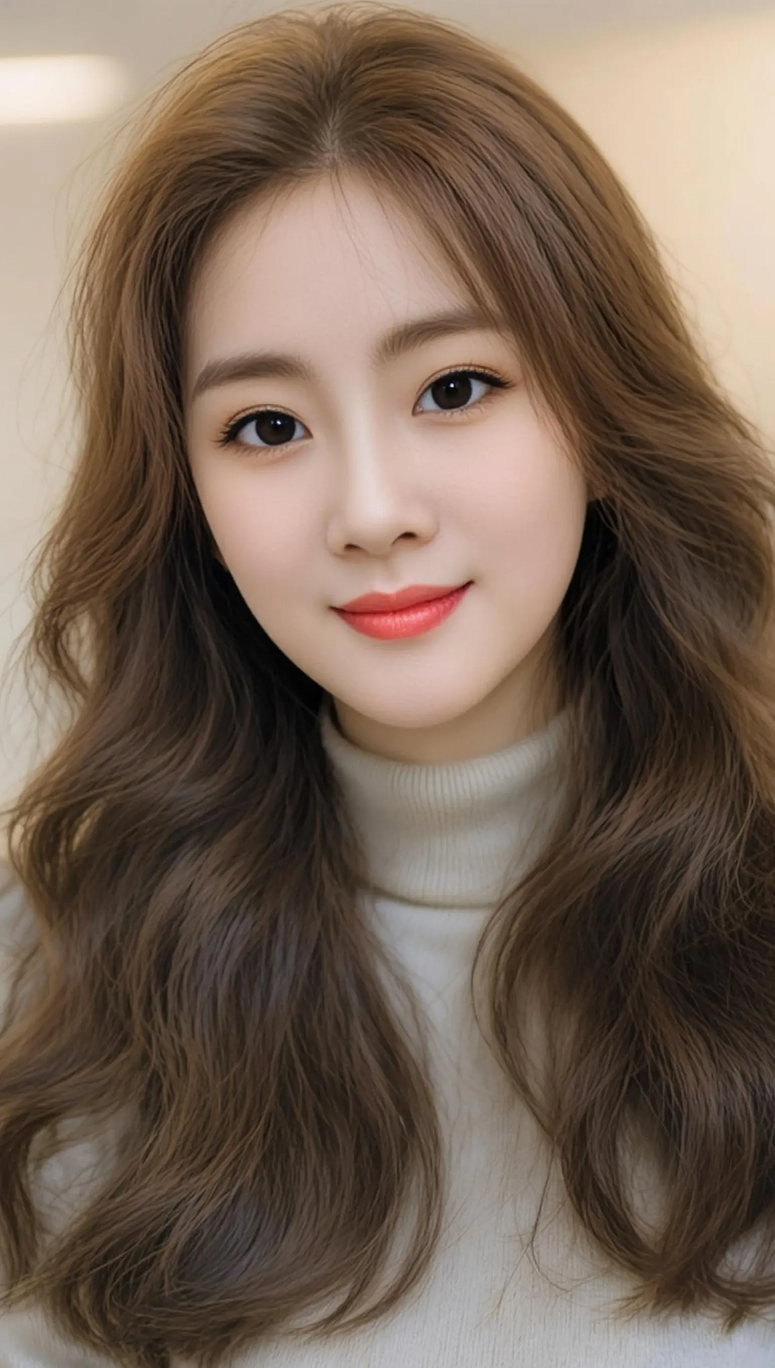 AI柔美卷发自拍 ai创作