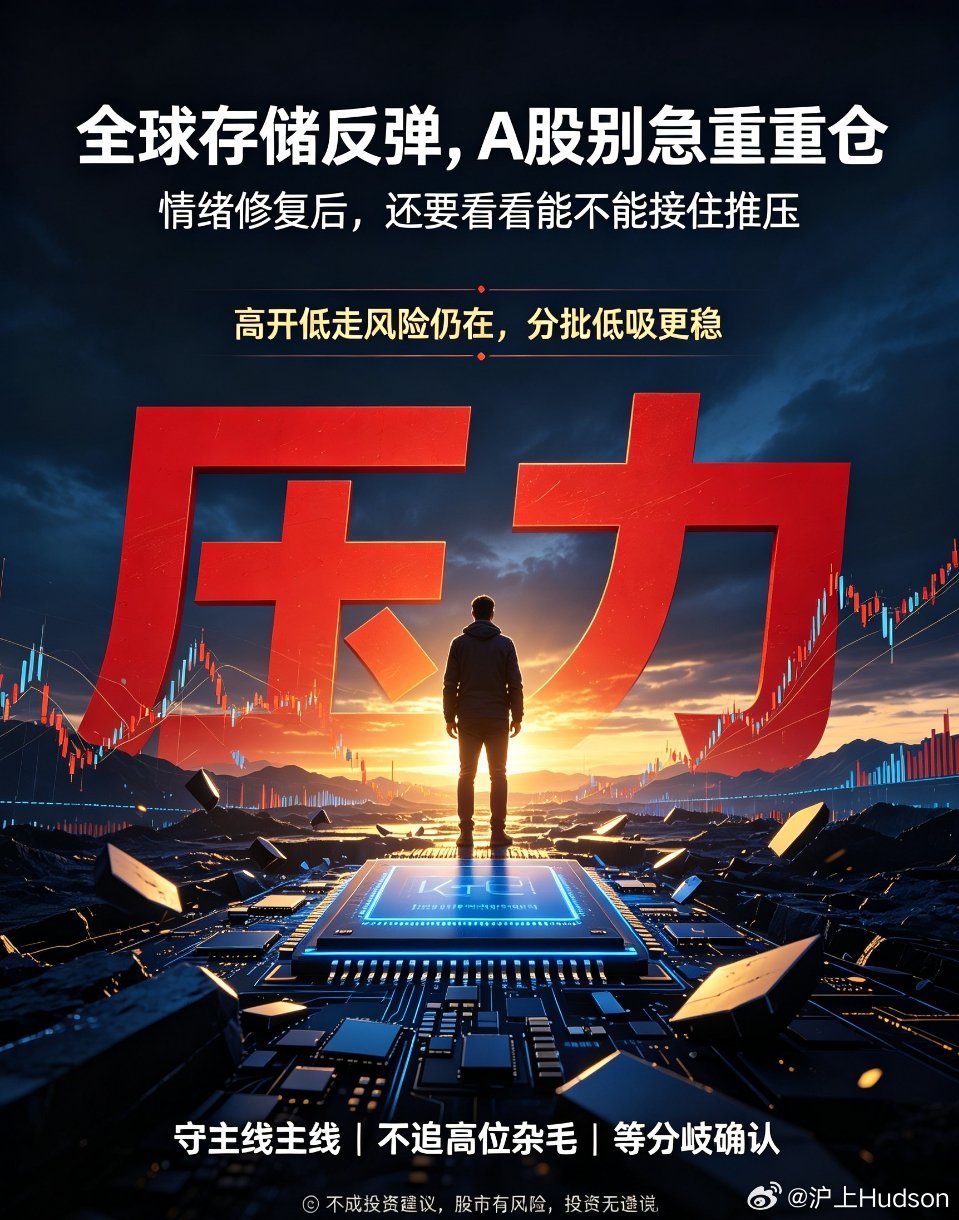 美股芯片半导体反弹 外围存储彻底疯涨，所有压力，全压回A股！这两天的全球存储行情
