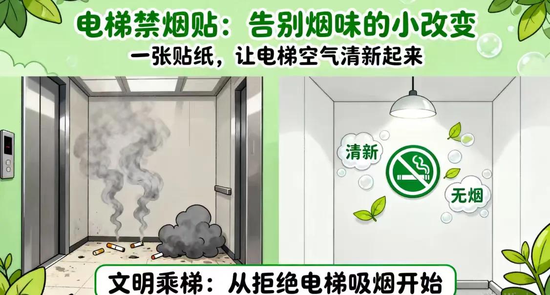 电梯里贴这个再也没闻到烟味


“这法子太管用了！现在我们楼里的电梯，再也没烟味