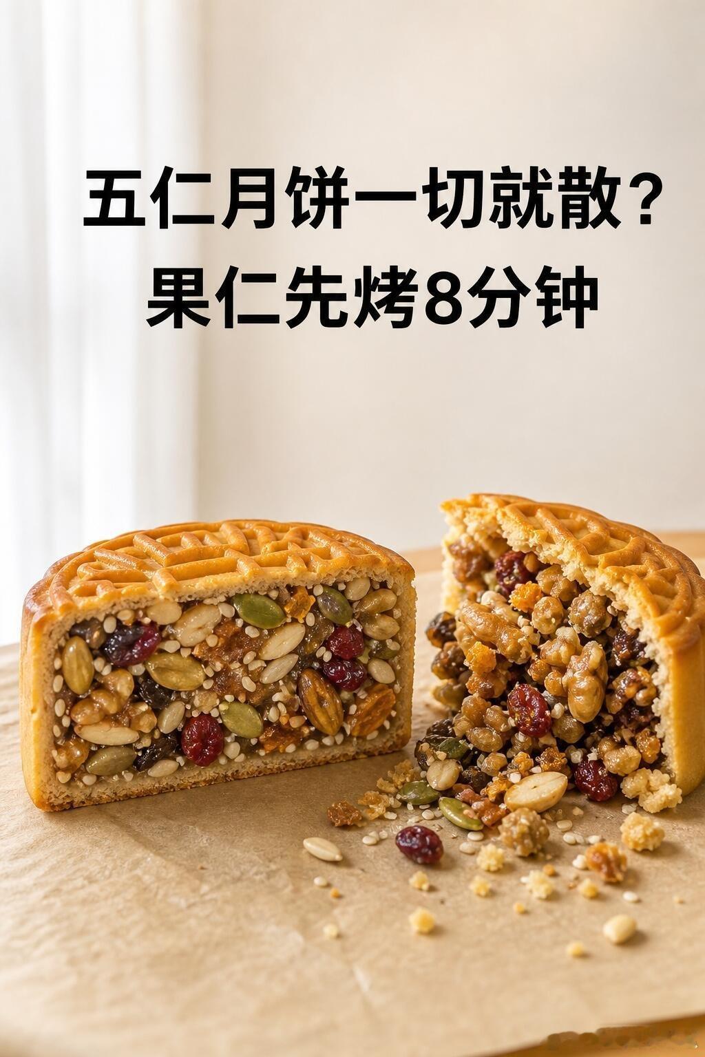 五仁月饼要竖起来对半切才好吃 太多方法了吧，反正我最爱竖着🥰 ​​​