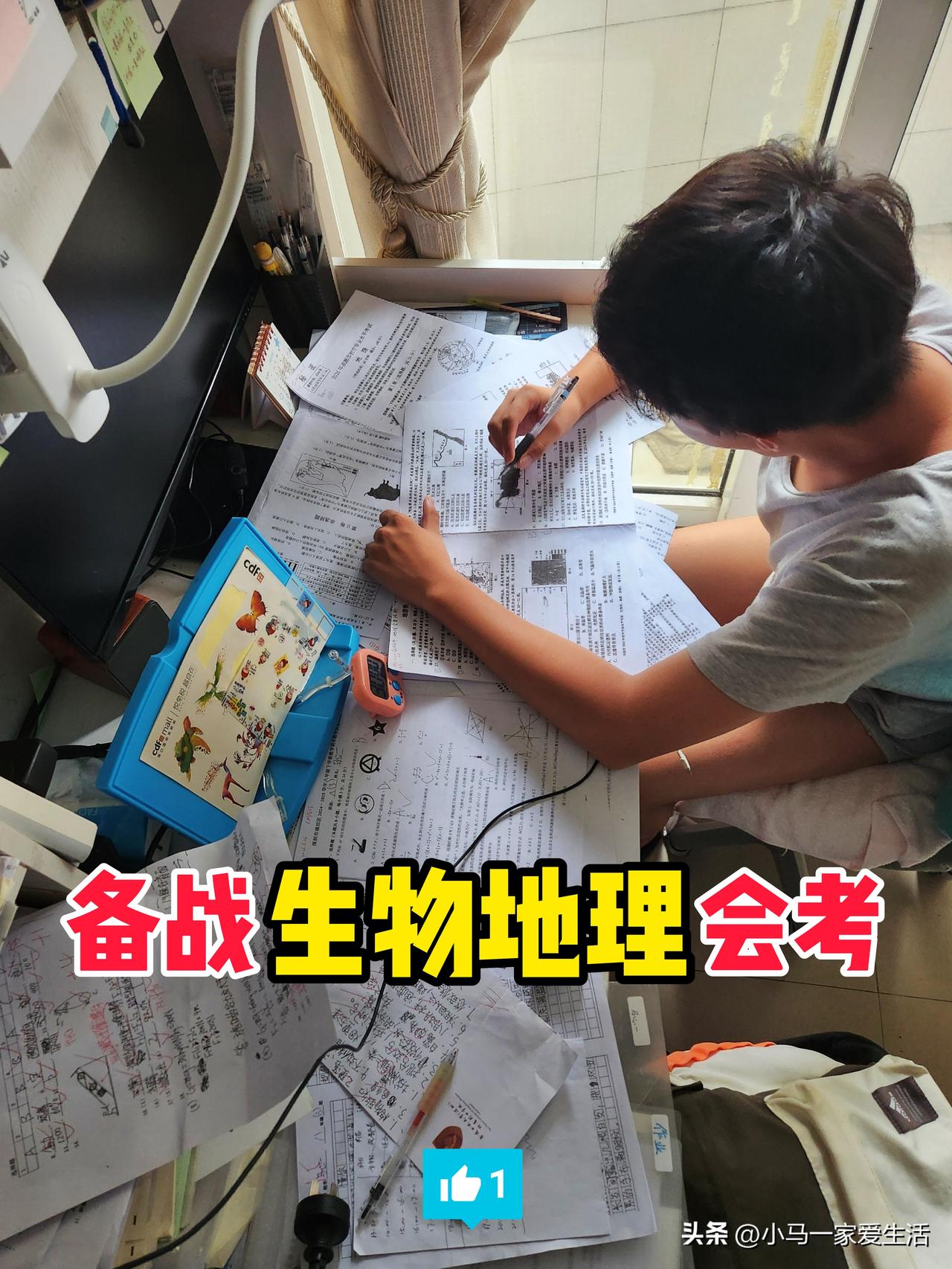 要不要全力以赴应付后天的生物地理会考？[呆无辜]

我家八年级的小马这三天在家里