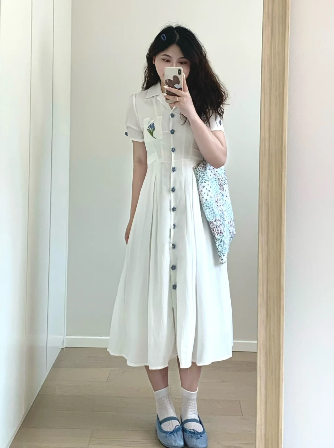 🎐唔～小白裙和蓝花花的碰撞！