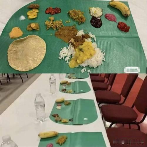 普大帝这次的印度之行，肯定没吃饱饭吧。西方都是刀子叉子，用手抓，普大帝一定没试过