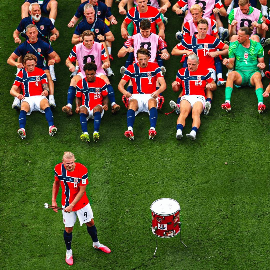 挪威🇳🇴魔咒依旧存在！哈兰德两球⚽️送五星巴西回家钓鱼🎣，有一说一；在你看