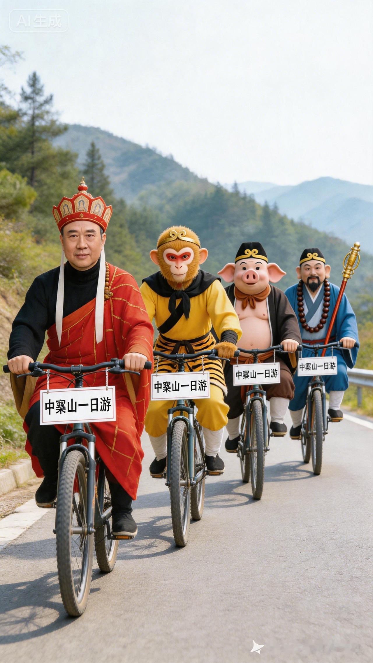 中岳山一日游，带你领略古风古韵！🚴‍♀️🚴‍♂️