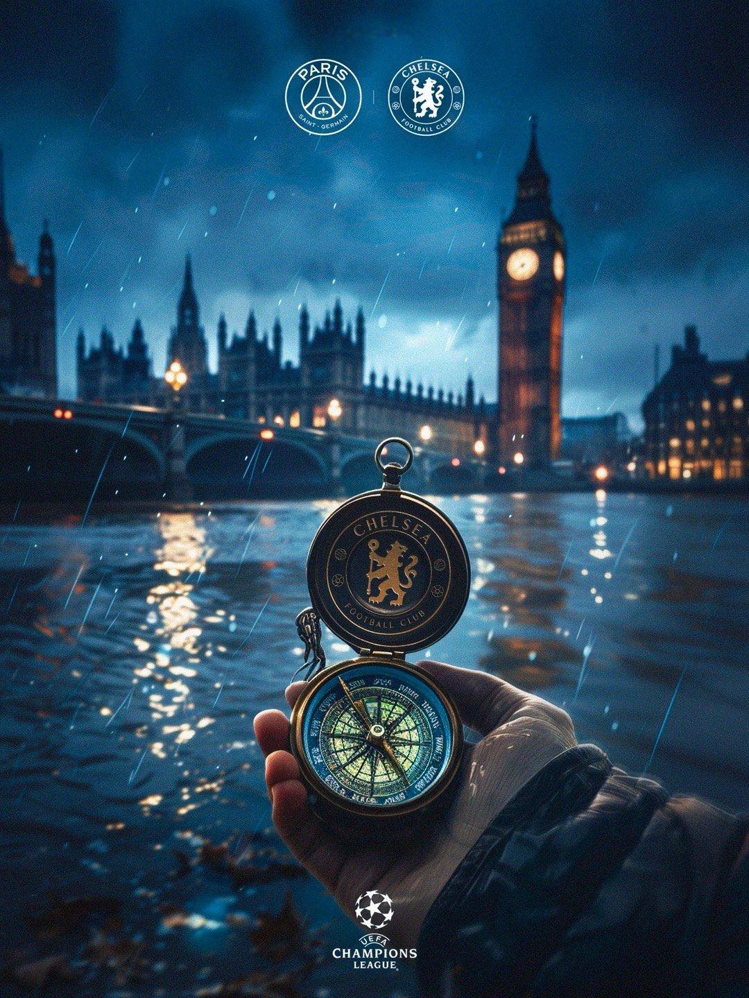 大巴黎这个官宣图做的好帅决战伦敦 