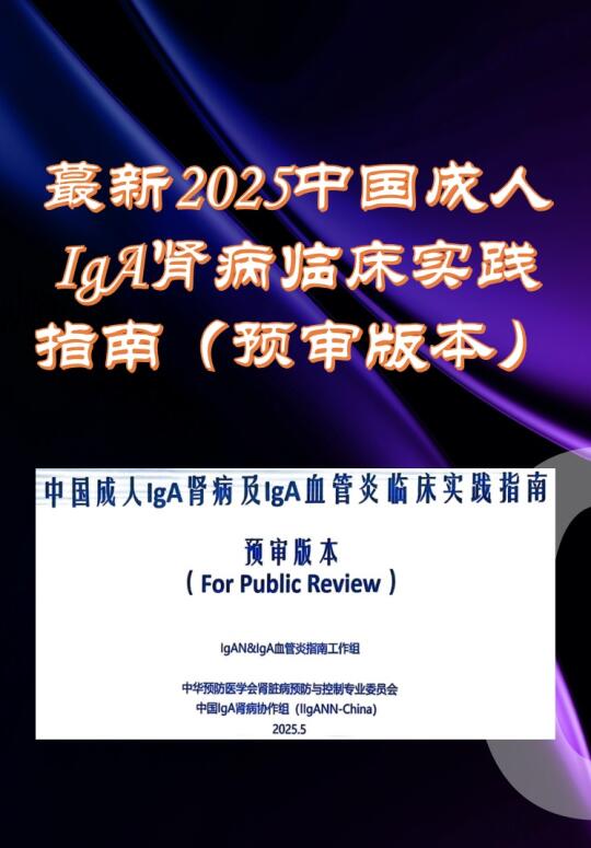 2025版中国IgA 肾病临床实践指南🆕在哪？