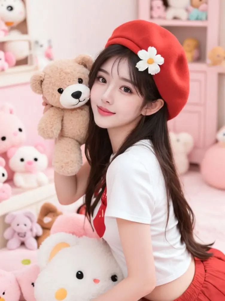 AI萌熊少女照 ai创作