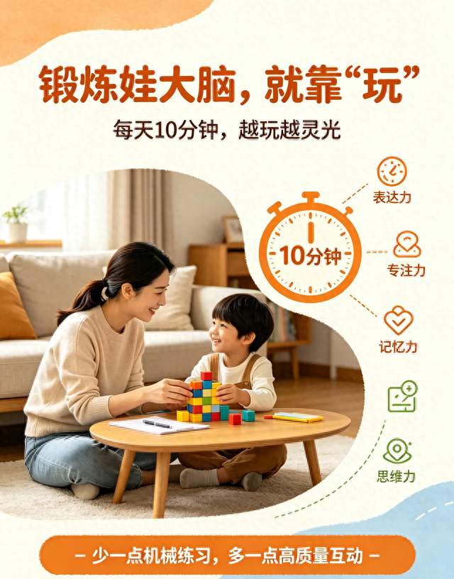 锻炼娃大脑就靠俩字！每天10分钟，越练脑子越灵光
