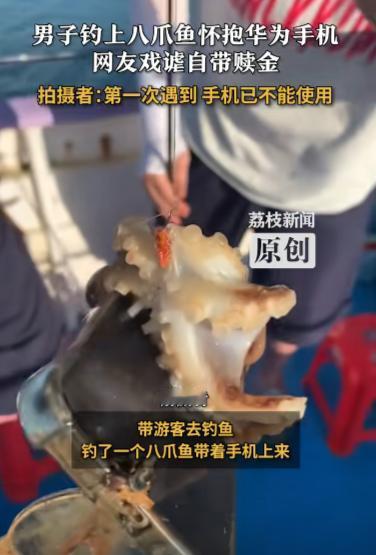 钓鱼佬果然除了鱼，什么都钓得到！福建一游客出去海钓，中鱼之后感觉拉力很足，他还以