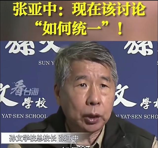 台湾地区孙文学校总校长张亚中曾说：“与其跟北京一直在辩论说我们要不要统一，不如去