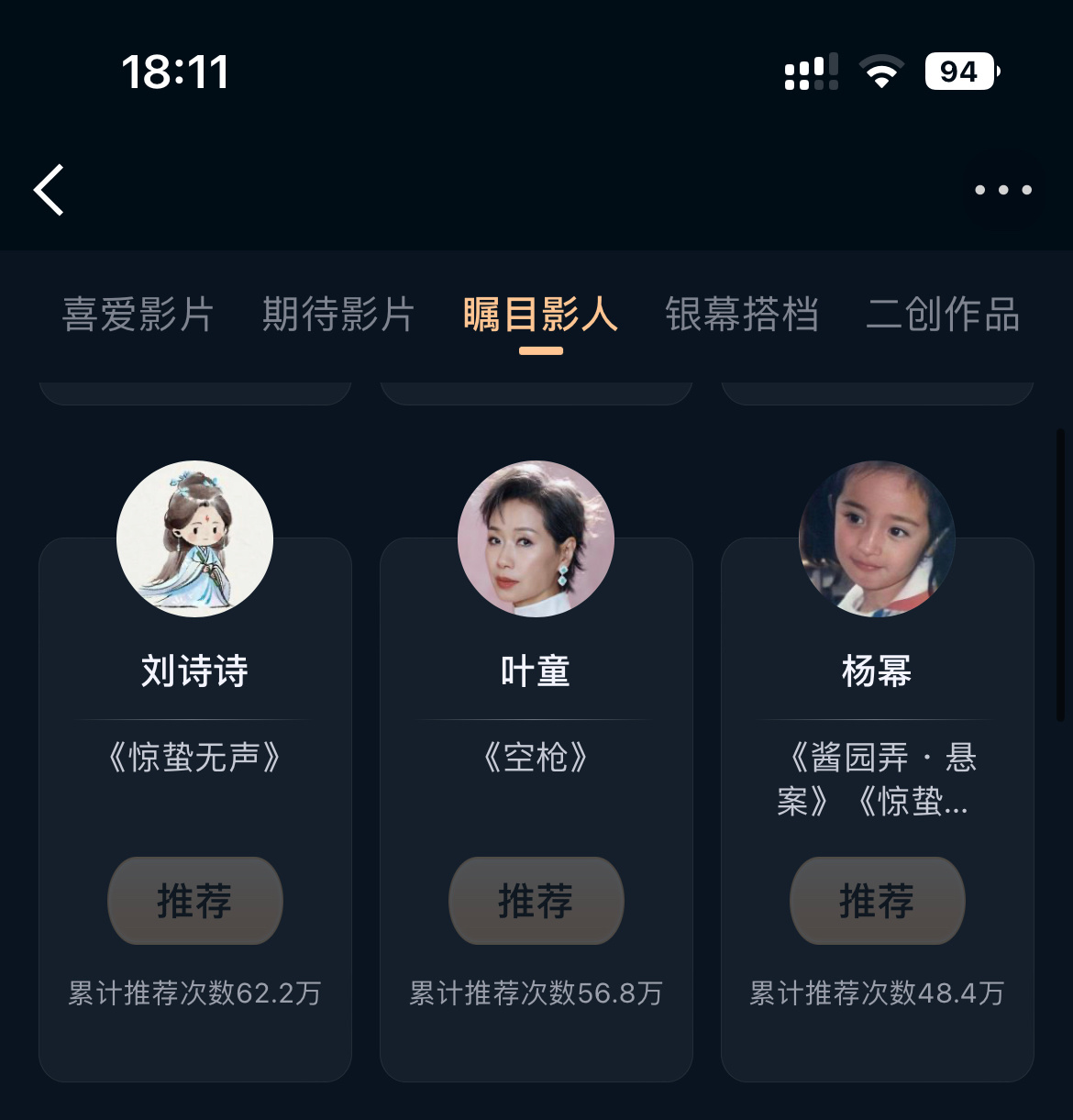 刘诗诗杨幂再次同奖提名这个算提名么？不过恭喜刘诗诗《惊蛰无声》小玉拿下top4，