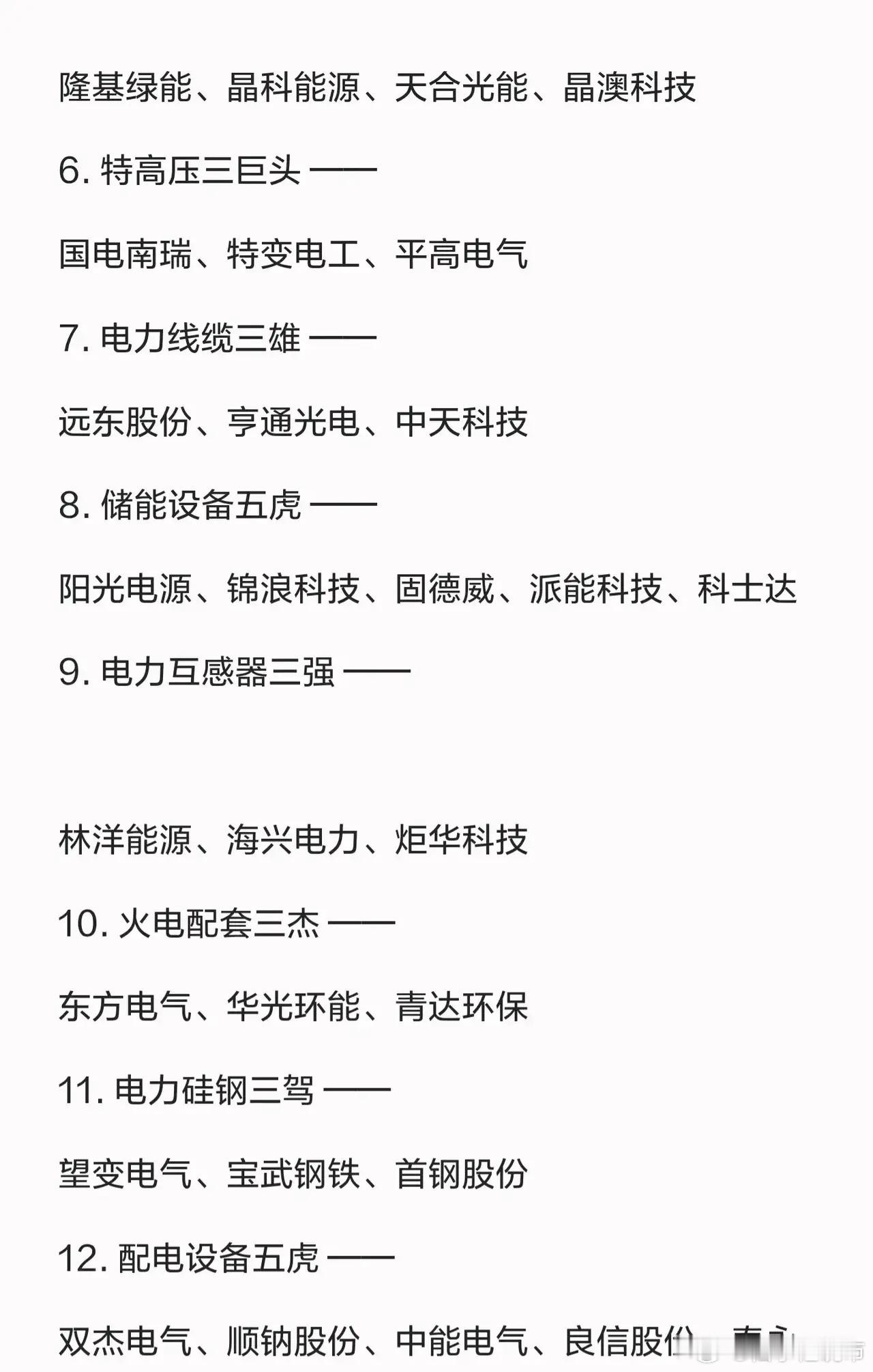 💥下周核心方向，盯紧电力板块就够了！超全细分赛道龙头汇总来啦，建议收藏研究👇