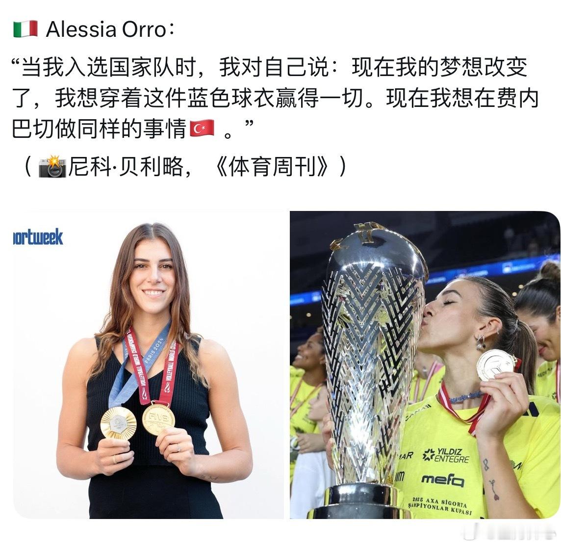 【奥罗说到—-我想为费内巴切赢得一切】世界女排新闻 ​​​