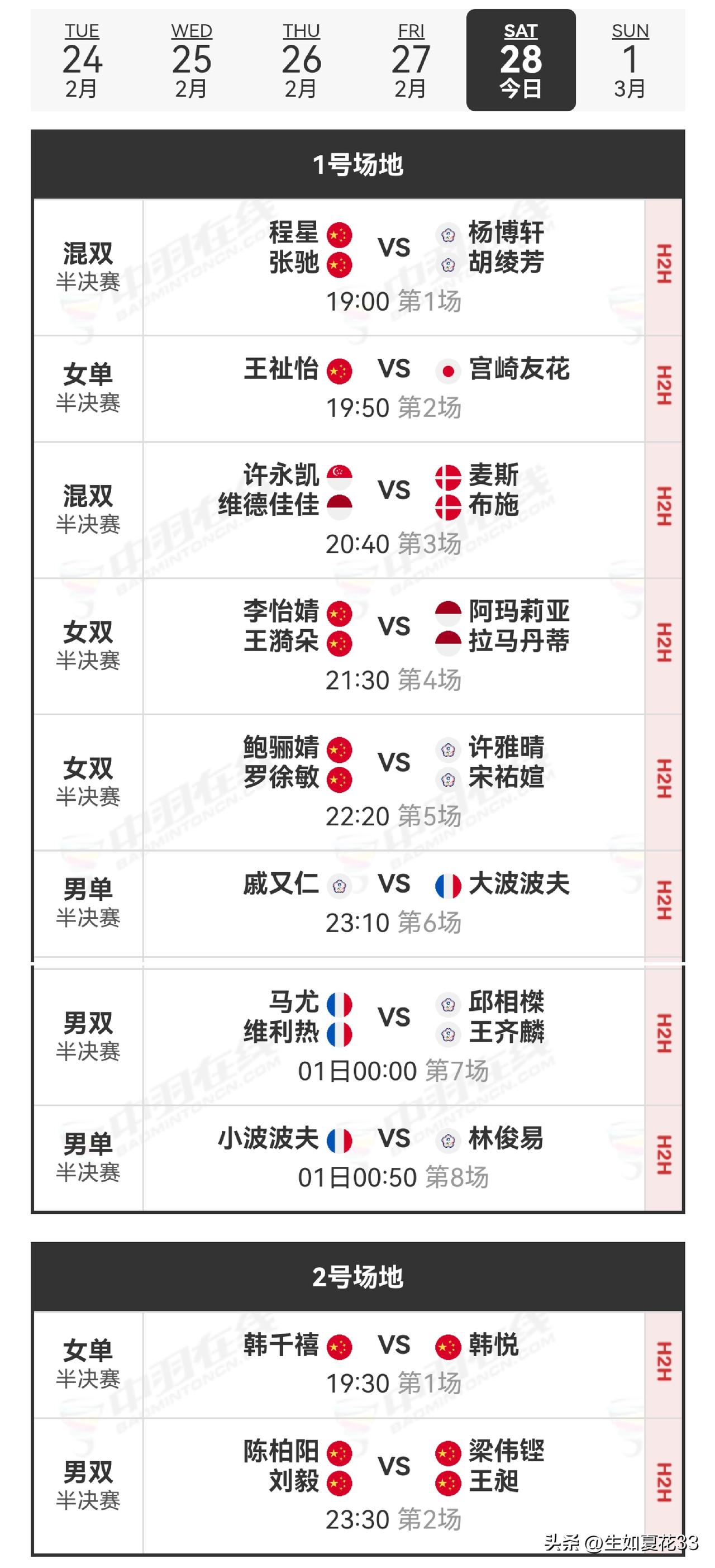 28日赛程2026年德国羽毛球公开赛 
    2026年德国公开赛半决赛于28