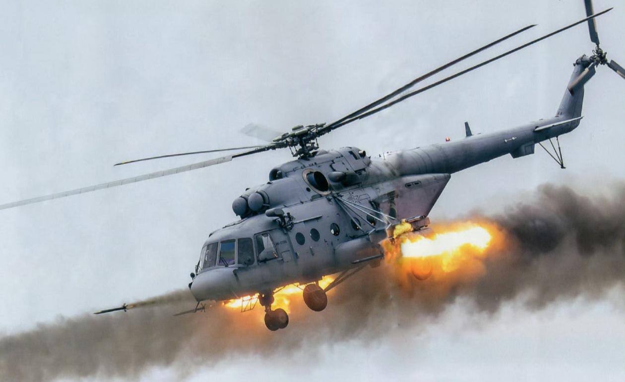 [呲牙] 空军的直升机——空军的 Mi-171Sh 搜救型直升机正在猛烈开火，向