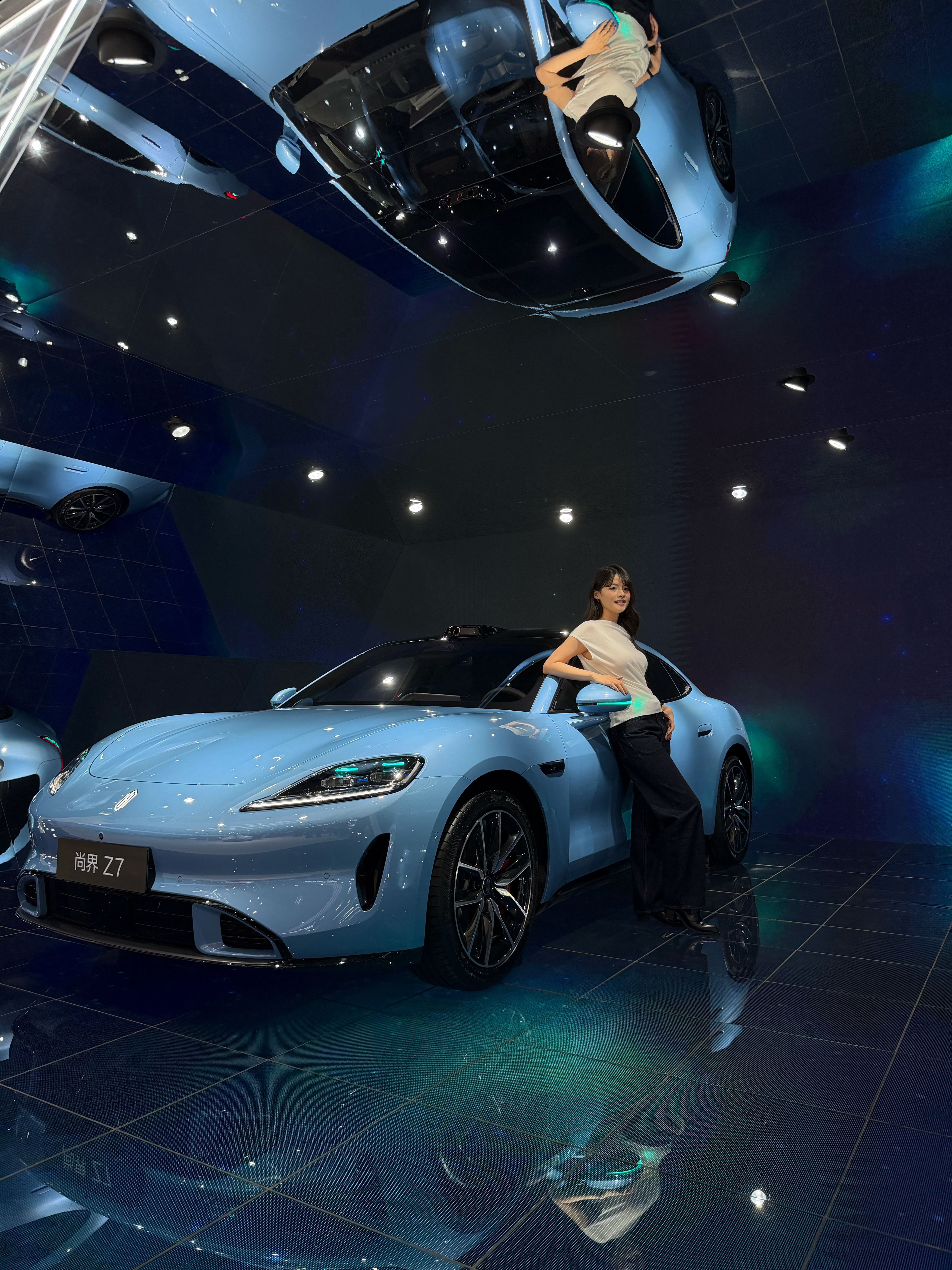 尚界Z7展台布景挺出片的！推荐去打卡北京车展 北京·中国国际展览中心顺义新馆