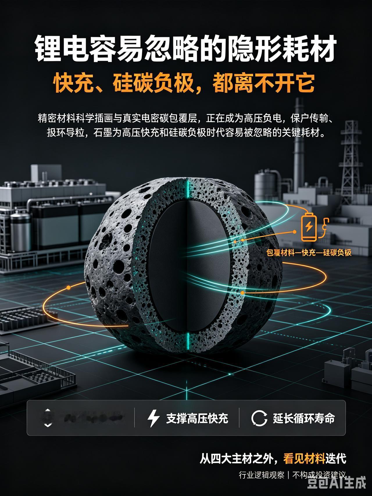 锂电赛道容易被忽略的隐形耗材，快充、硅碳负极都离不开它
 
锂电产业链大家目光大