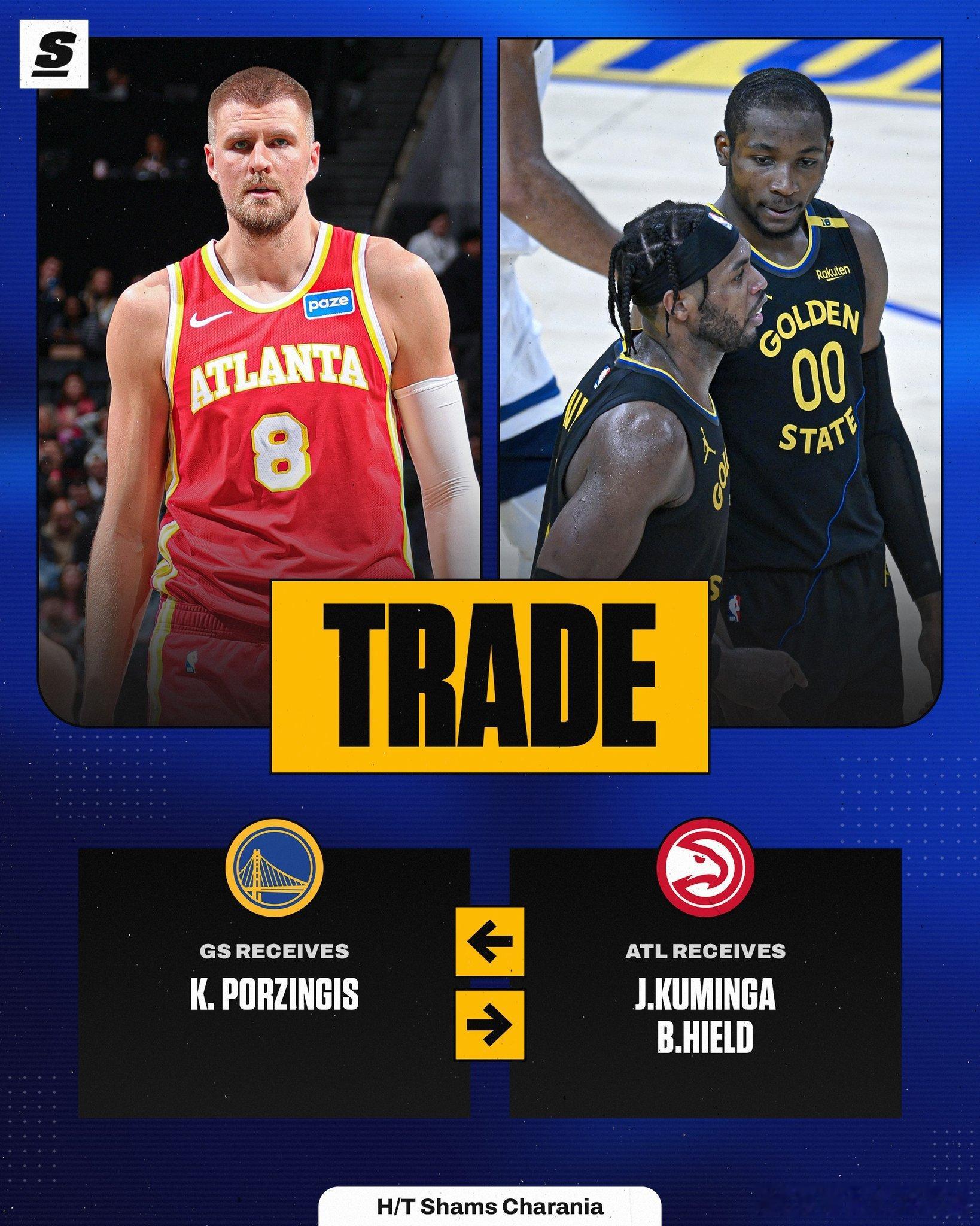 中午勇士和老鹰的交易产生了连锁反应：希尔德被一同送往老鹰，和肯纳德的属性重叠，老