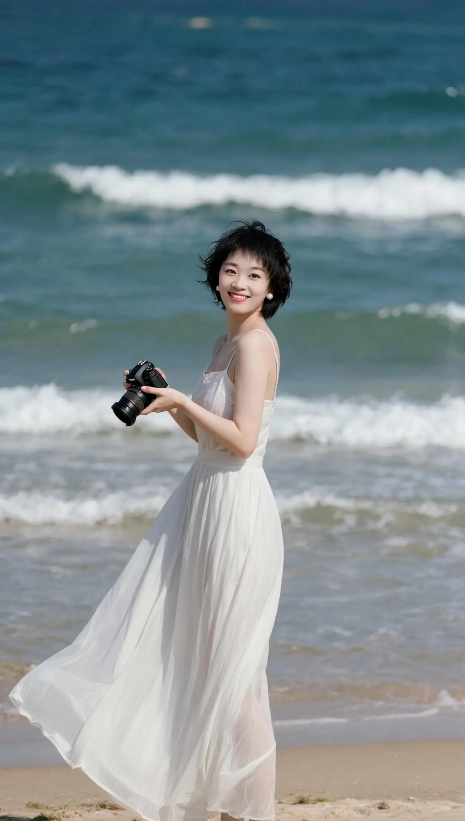 AI海滨清新写真 随变ai随便玩