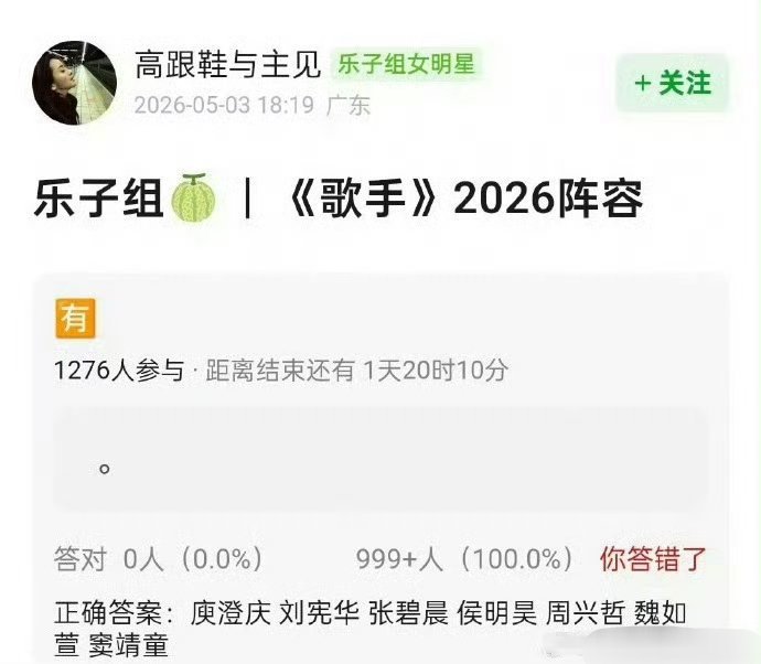 网传歌手2026的阵容因为港台歌手的含量很高，所以我有点信