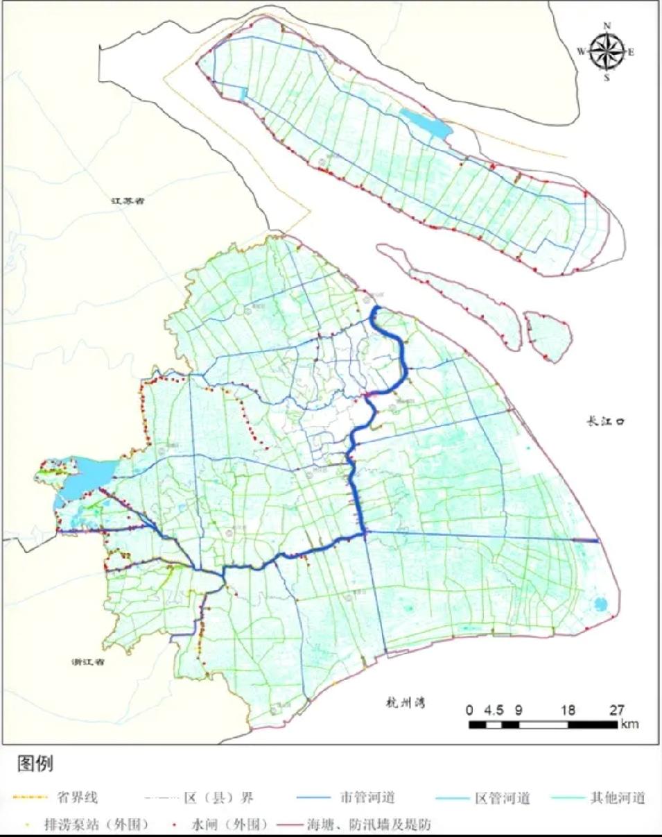 上海河流数量居然超过了上海的道路数量
数据显示上海河道数量超过4万条，道路数量1
